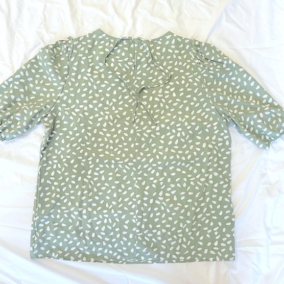 Geometric Print Blouse in Aqua Foam- NEW 2022 - Picture 2 of 7